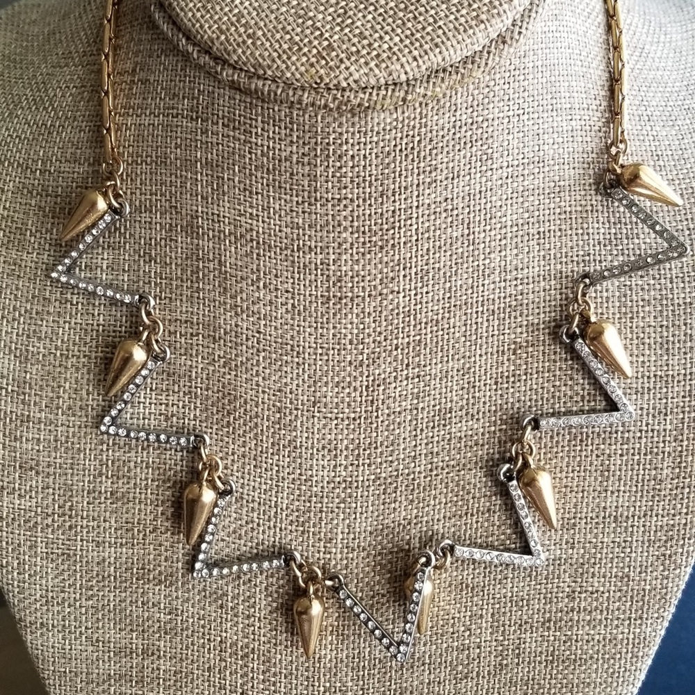 Gold Spike Statement Necklace